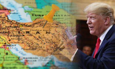 Photo of Iran map and Trump