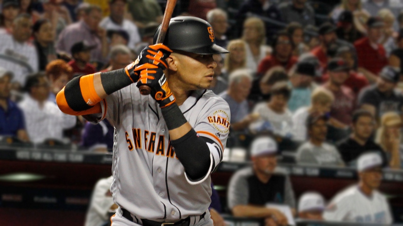 Stock photo of San Francisco Giants', Gorkys Hernandez, up to bat