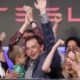 Photo of Elon Musk at Tesla Stock Offering