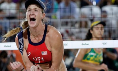 Photo of Kerri Walsh Jennings during the 2016 Summer Olympics