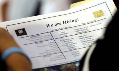 File photo of a job applicant looking at jobs