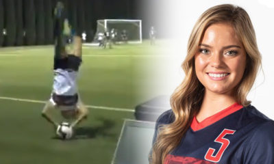 Composite Photo Illustration of Fresno State Soccer Player Chloe Chedester