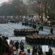 Photo of military units participating in the inaugural parade from the Capitol to the White House in 2017