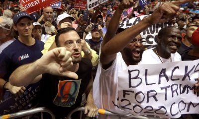 Photo of Trump supporters before a rally in Florida