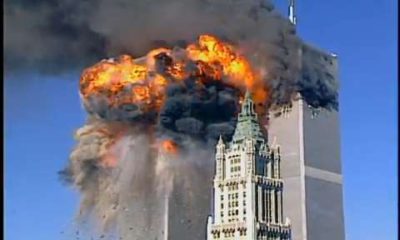 Photo of World Trade Center during 9/11 terrorist attacks