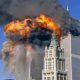 Photo of World Trade Center during 9/11 terrorist attacks