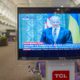 Photo of an airport TV airing CNN News