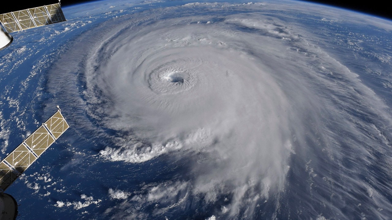 Satellite image of Hurricane Florence from the International Space Station