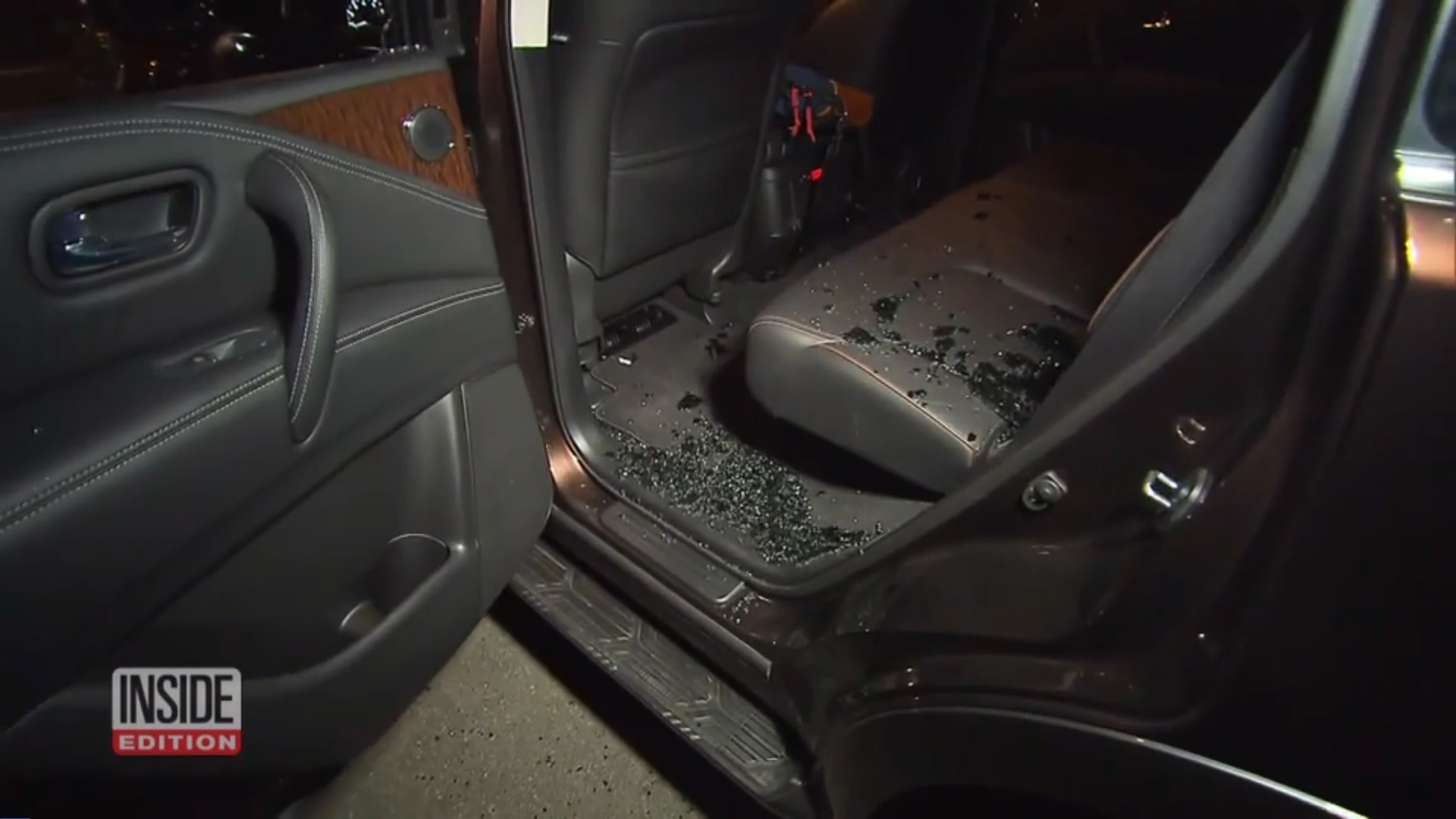 Photo of van that was smashed and grabbed