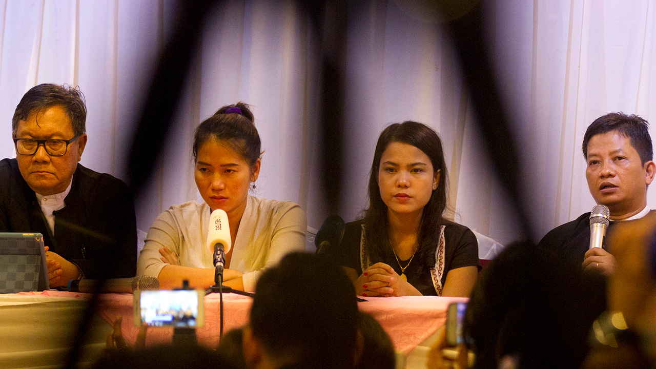 Photo of Reuters' journalists' lawyers and wives