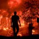 Photo of structures burning in Fountaingrove, CA in 2017