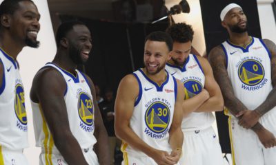 Photo of Warriors during Media Day photoshoots