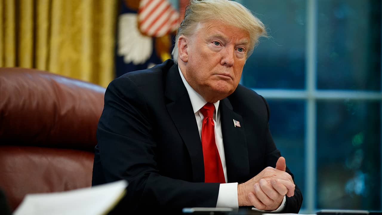 Photo of President Donald Trump in the Oval Office