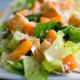 Photo of a caesar salad with romaine lettuce