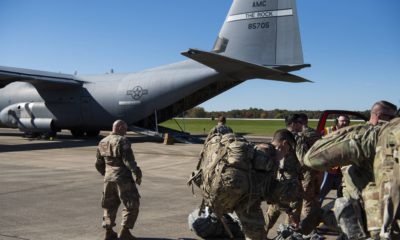 Photo of U.S. Air Force deploying from headquarters
