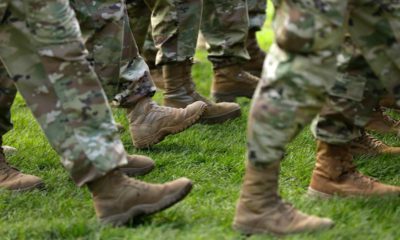 Photo of U.S. Army solders marching in formation