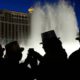Photo of people watching the fountains at the Bellagio in Las Vegas