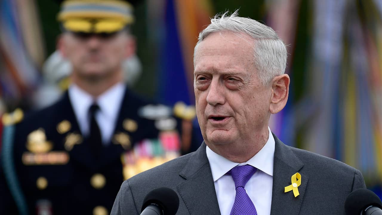 Photo of retiring defense secretary Jim Mattis