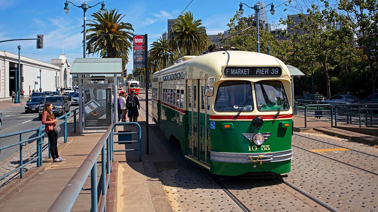 Photo of a streetcar in San Francisco