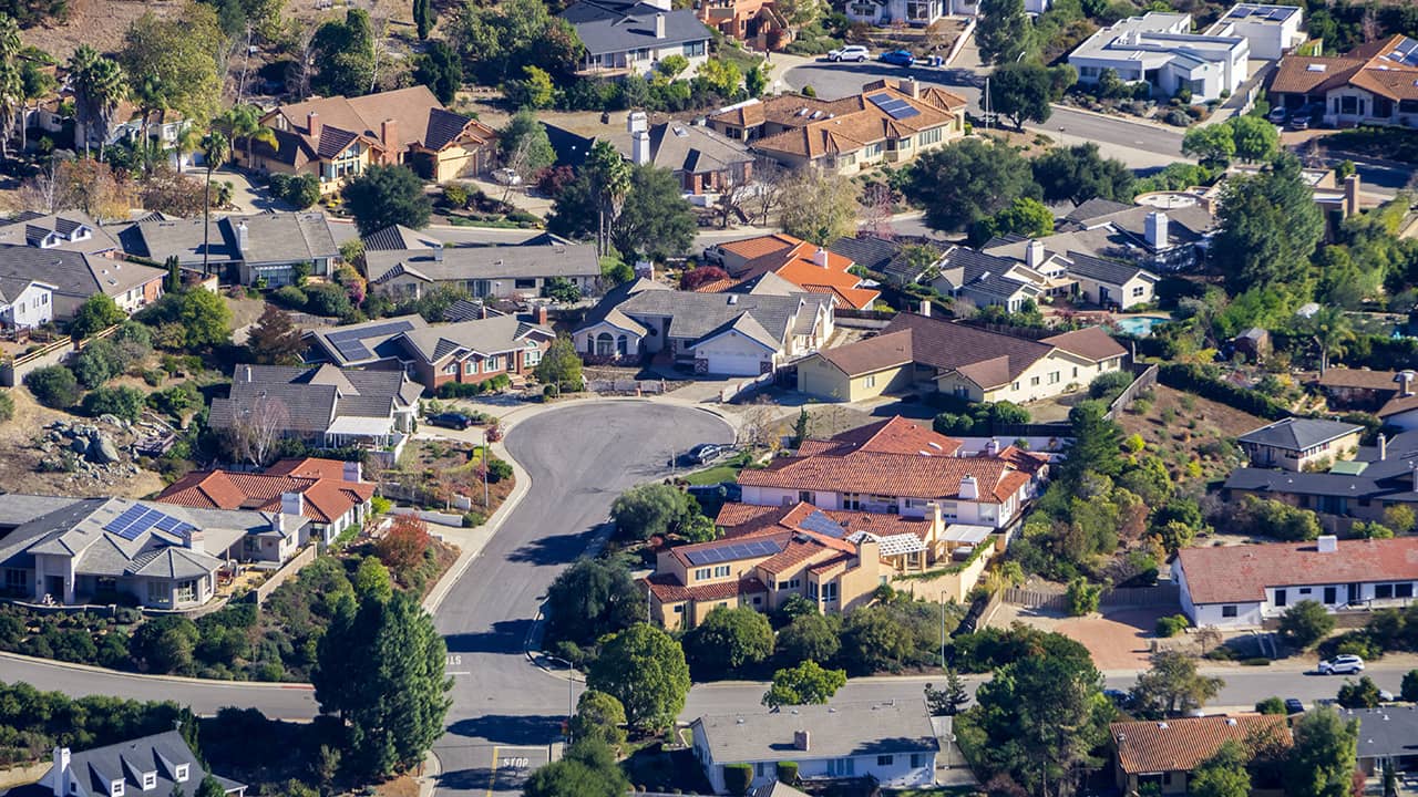 Photo of houses in San Luis Obispo, Ca.