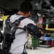 Photo of worker wearing new wearable technology