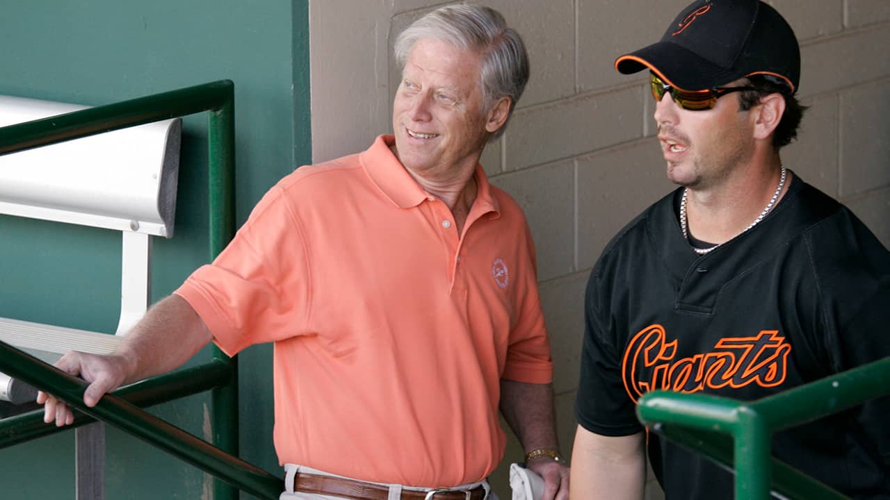 Photo of Peter Magowan and Aaron Rowand