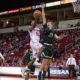 DeShon Taylor drives the lane against Colorado State.