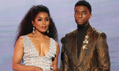 Photo of Angela Bassett and Chadwick Boseman