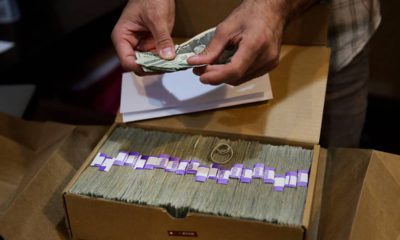 Photo of money from medical marijuana dispensary