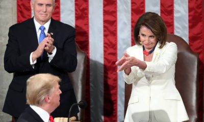Photo of Nancy Pelosi, Donald Trump, and Mike Pence