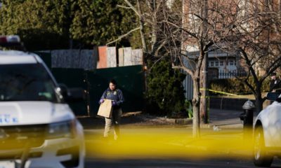 Photo of the scene where an alleged leader of the Gambino crime family was shot and killed