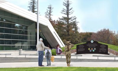 Rendering of the Fresno Veterans Memorial to be installed at City Hall.