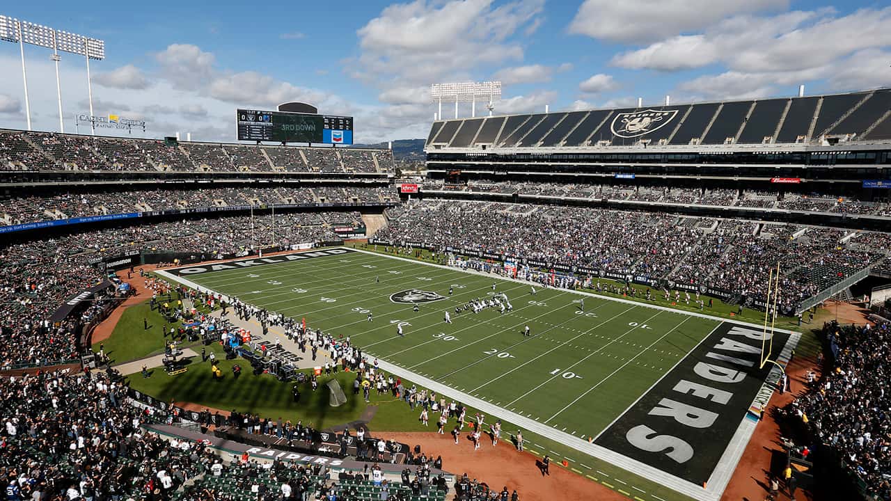 Photo of Raiders stadium in Oakland