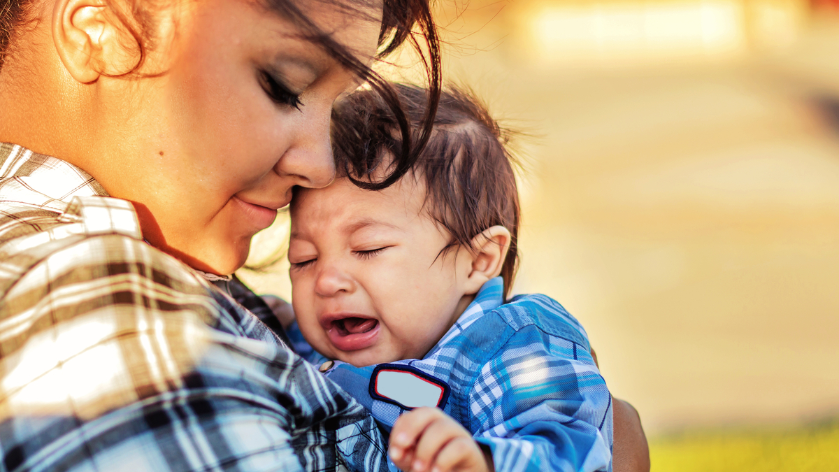 Photo of a teen mom with her 3-month-old child