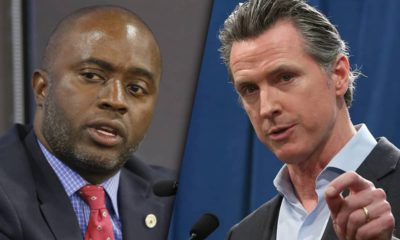 Photo combination of Gov. Gavin Newsom and Tony Thurmond