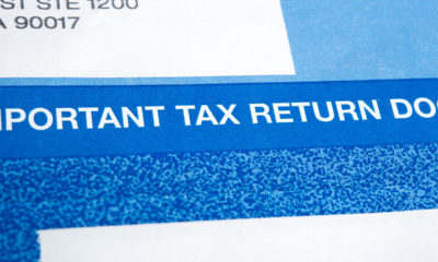 Image of tax return document sent by mail
