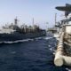 Photo of the fast combat support ship USNS Arctic transporting cargo