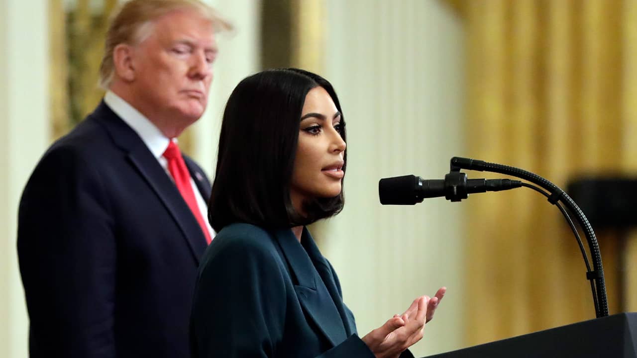 Photo of Kim Kardashian West and President Donald Trump