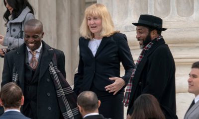 Photo of Attorney Sheri Johnson leaving Supreme Court