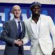 Photo of Zion Williamson and Adam Silver