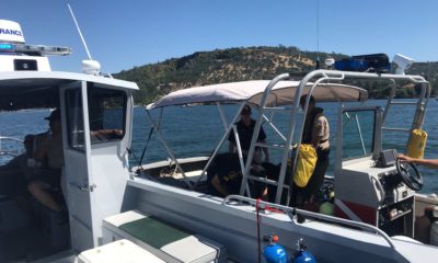 Photo of a Tuolumne County Sheriff's Office search boat.