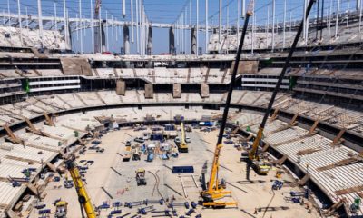 Photo of NFL stadium rising in Inglewood