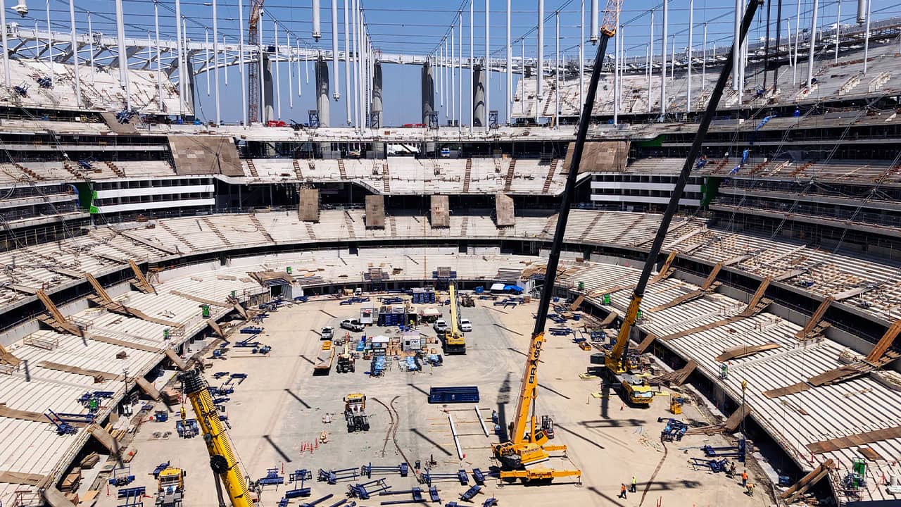 Photo of NFL stadium rising in Inglewood