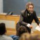 Photo of Cornel West lecturing in a classroom at Dartmouth University
