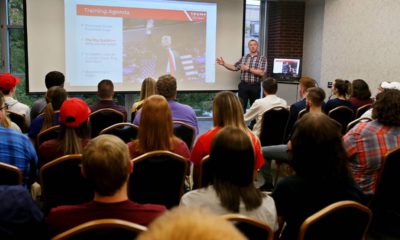 Photo of Mitch Freckleton during a College Republican voter registration training at the University of Akron Student Union in Akron, Ohio