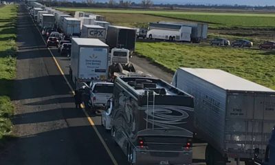 Photo of a 7-mile back up on the South bound Interstate 5