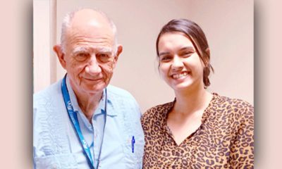 Portrait of UCSF Fresno's Dr. Harrol T. (Terry) Hutchison and Jasmean Mann, a UC Merced graduate and aspiring doctor