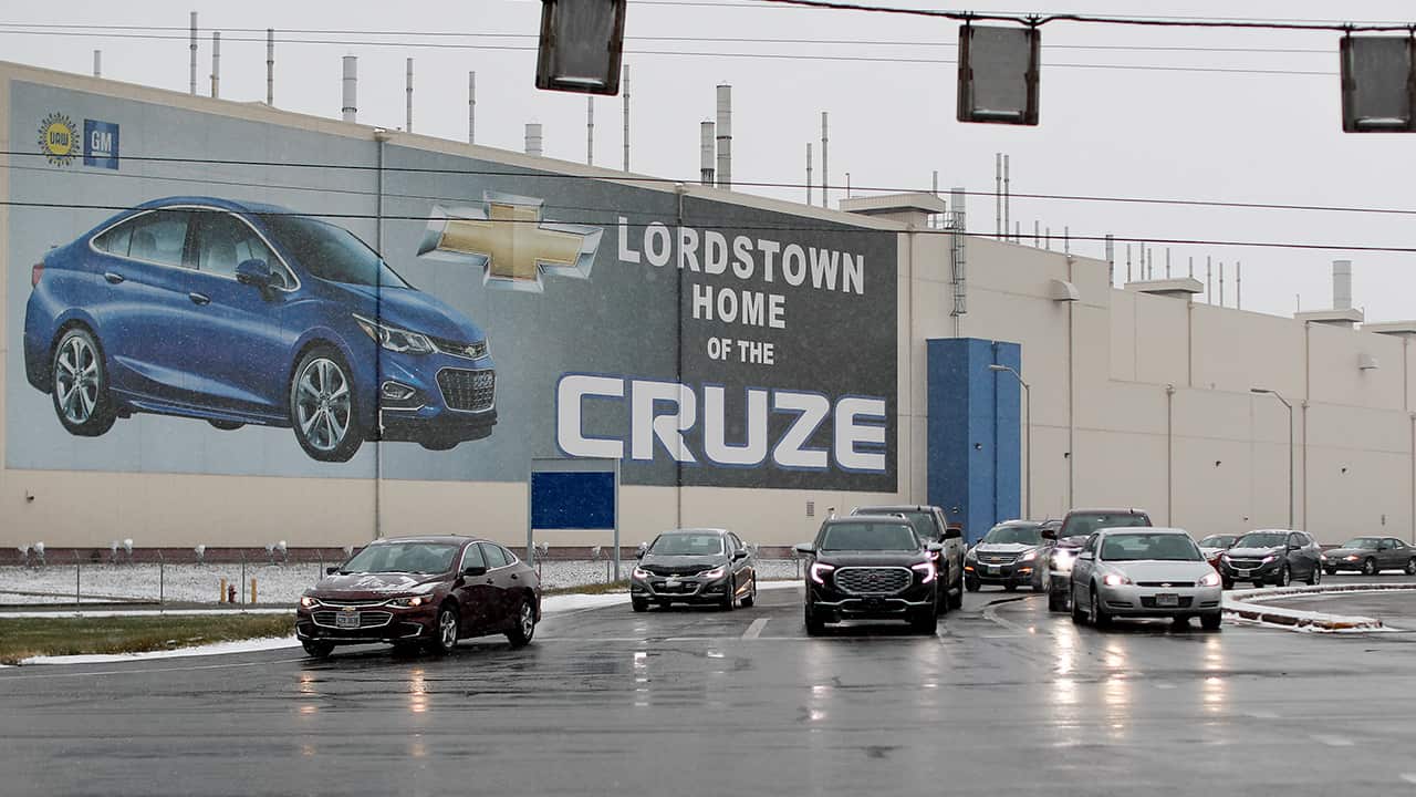 Photo of an ad for the Chevy Cruze
