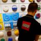 Photo of employee sorting Legos in the new LEGO flagship store