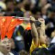 Photo of a child holding Chinese national flags